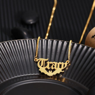 Personalized Rhodium Plated Necklace