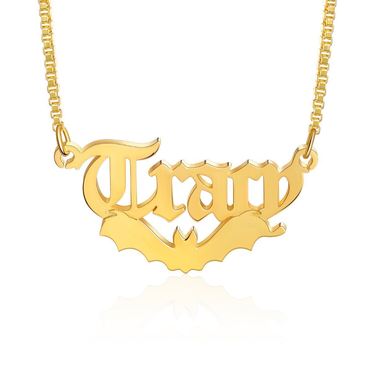 Personalized Rhodium Plated Necklace