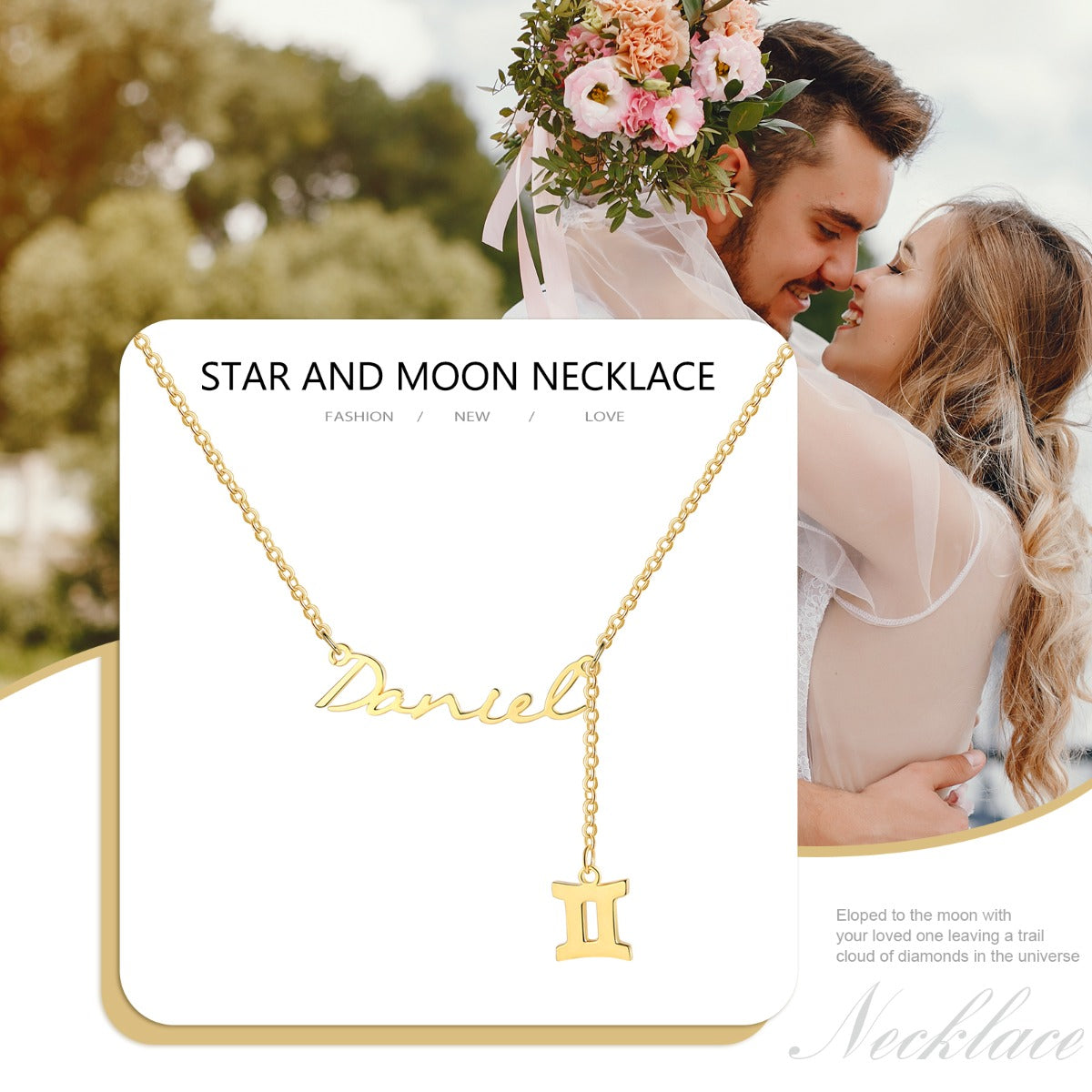 Personalized Rhodium Plated Name Necklace