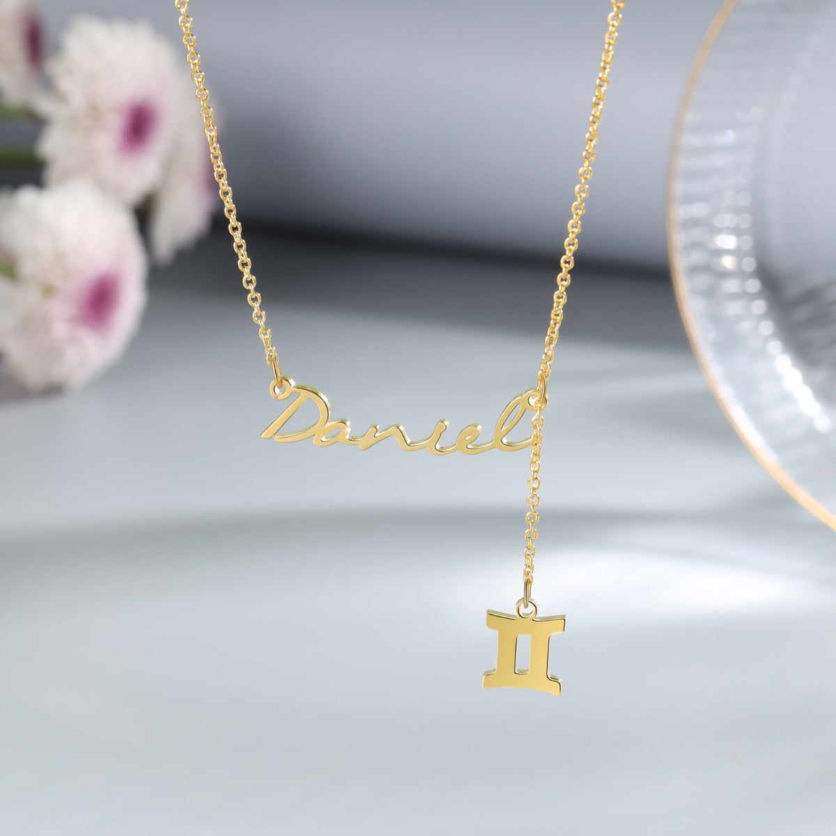 Personalized Rhodium Plated Name Necklace
