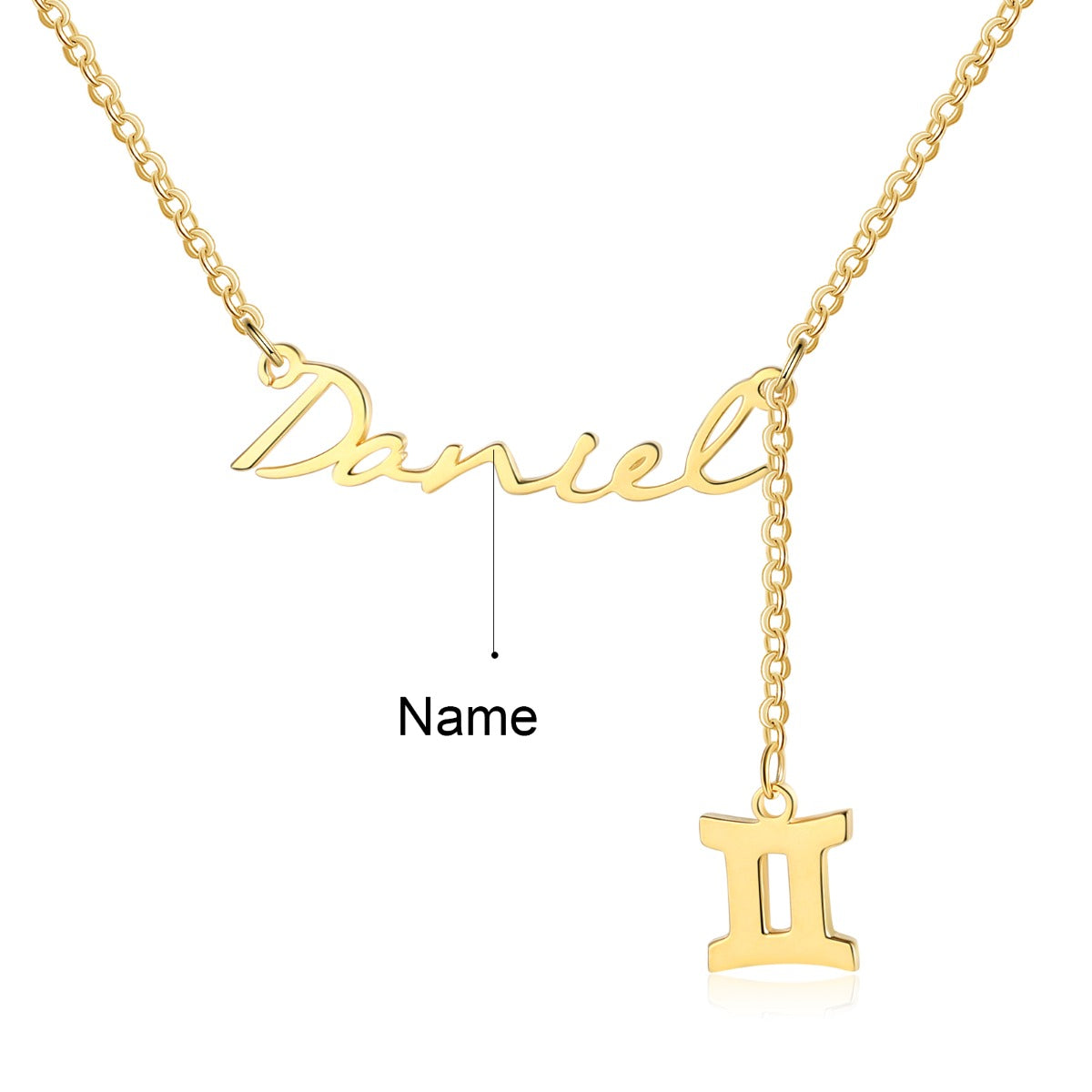 Personalized Rhodium Plated Name Necklace