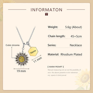 Copper Sunflower Pendant Necklace