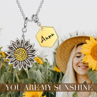 Copper Sunflower Pendant Necklace