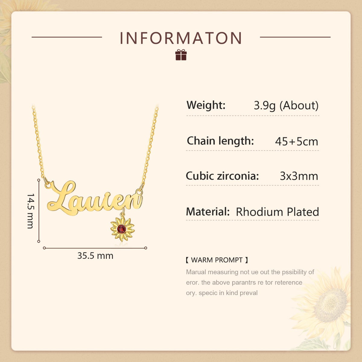 Line Cut Name Custom Necklace