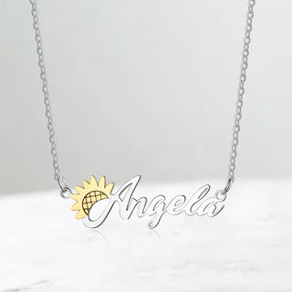 Personalized Rhodium Plated Cuatom Name Necklace
