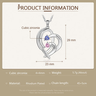 Copper Birthstone Heart Shape Necklace