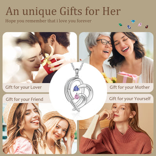 Copper Birthstone Heart Shape Necklace