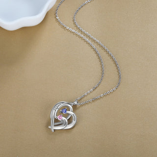 Copper Birthstone Heart Shape Necklace