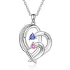 Copper Birthstone Heart Shape Necklace