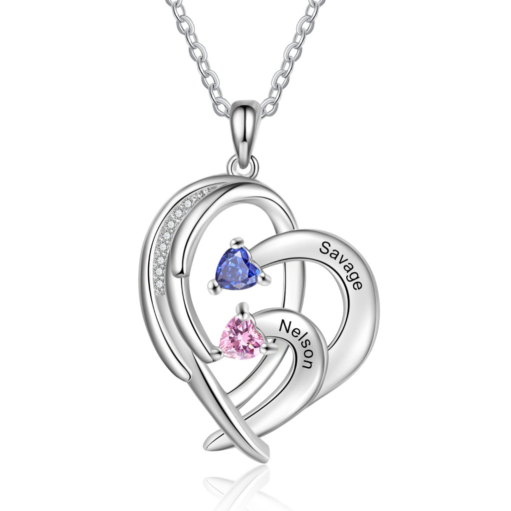 Copper Birthstone Heart Shape Necklace