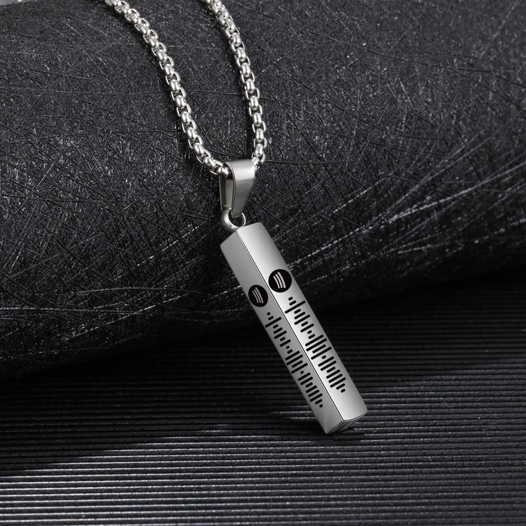 Personalized Stainless Steel Bar Necklace