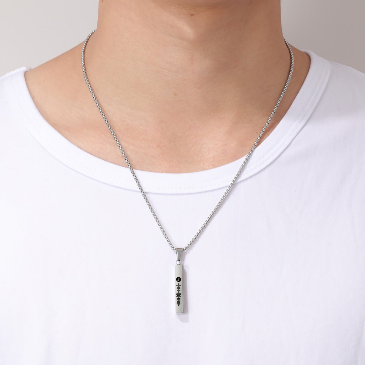 Personalized Stainless Steel Bar Necklace