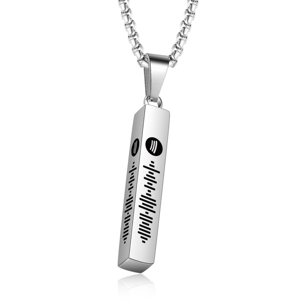 Personalized Stainless Steel Bar Necklace
