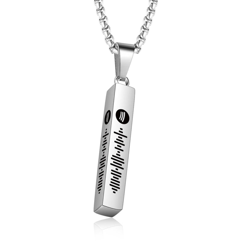 Personalized Stainless Steel Bar Necklace