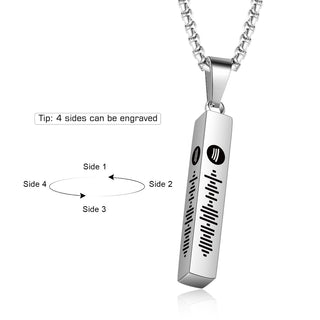 Personalized Stainless Steel Bar Necklace