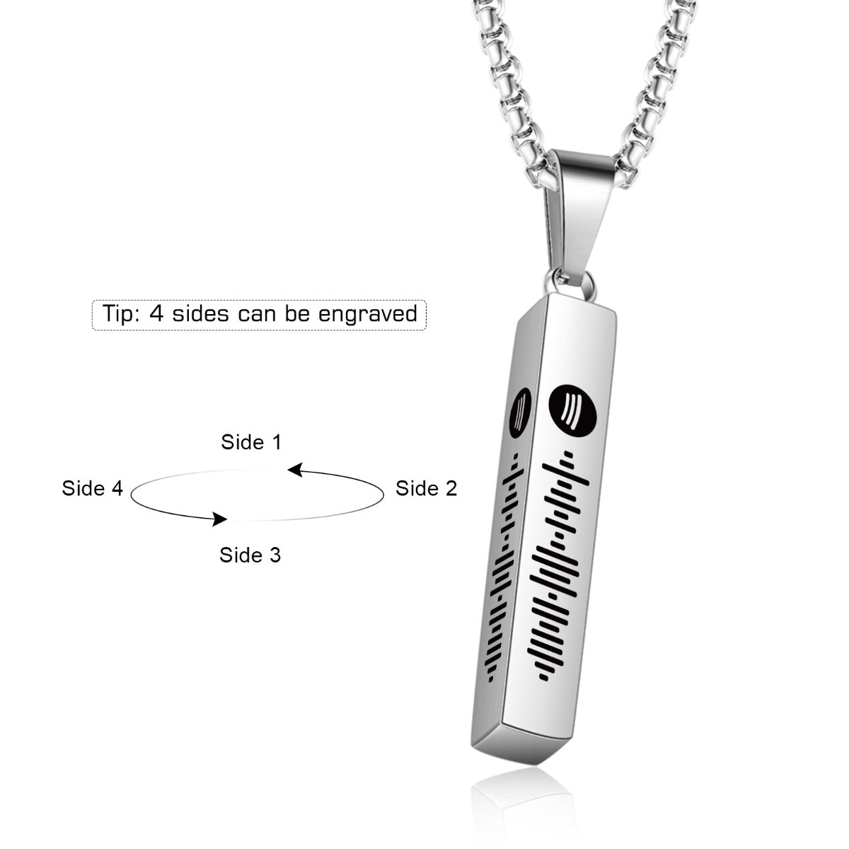 Personalized Stainless Steel Bar Necklace
