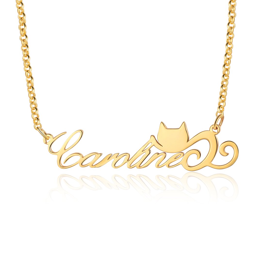 Personalized Rhodium Plated Name Custom Necklace