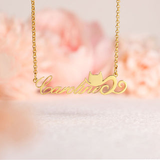 Personalized Rhodium Plated Name Custom Necklace