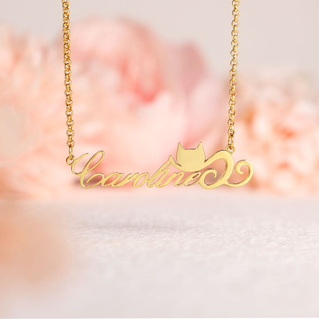 Personalized Rhodium Plated Name Custom Necklace