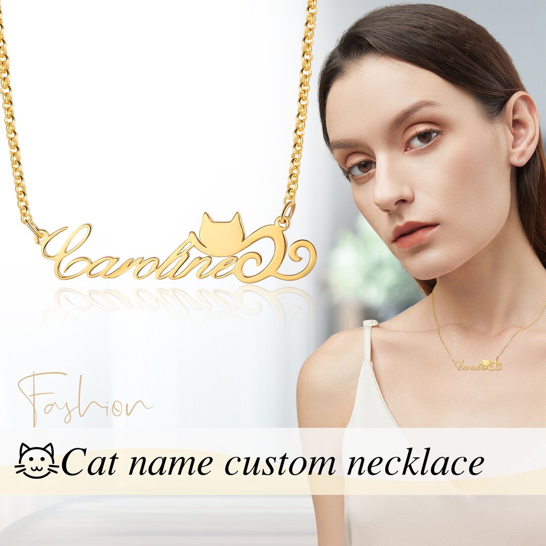 Personalized Rhodium Plated Name Custom Necklace