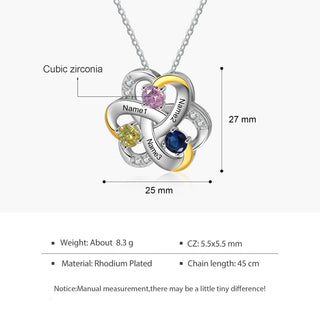 Rhodium Plated Flower Shape Pendant Necklace