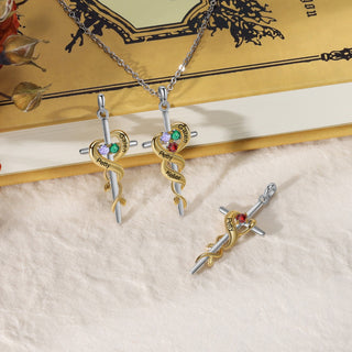 Cooper Cross Vine Pendant Necklace