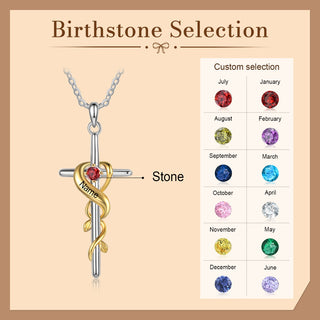 Cooper Cross Vine Pendant Necklace