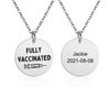Personalized Stainless Steel Vaccination Necklace