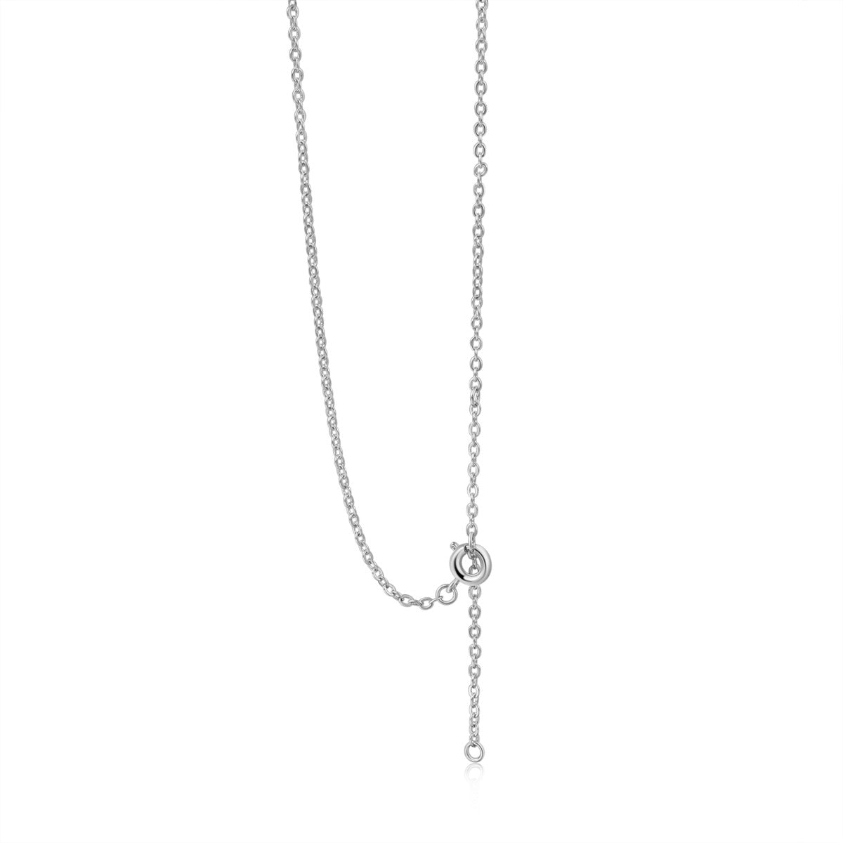 Personalized Rhodium Plated Infinity Dolphin Pendant Necklace