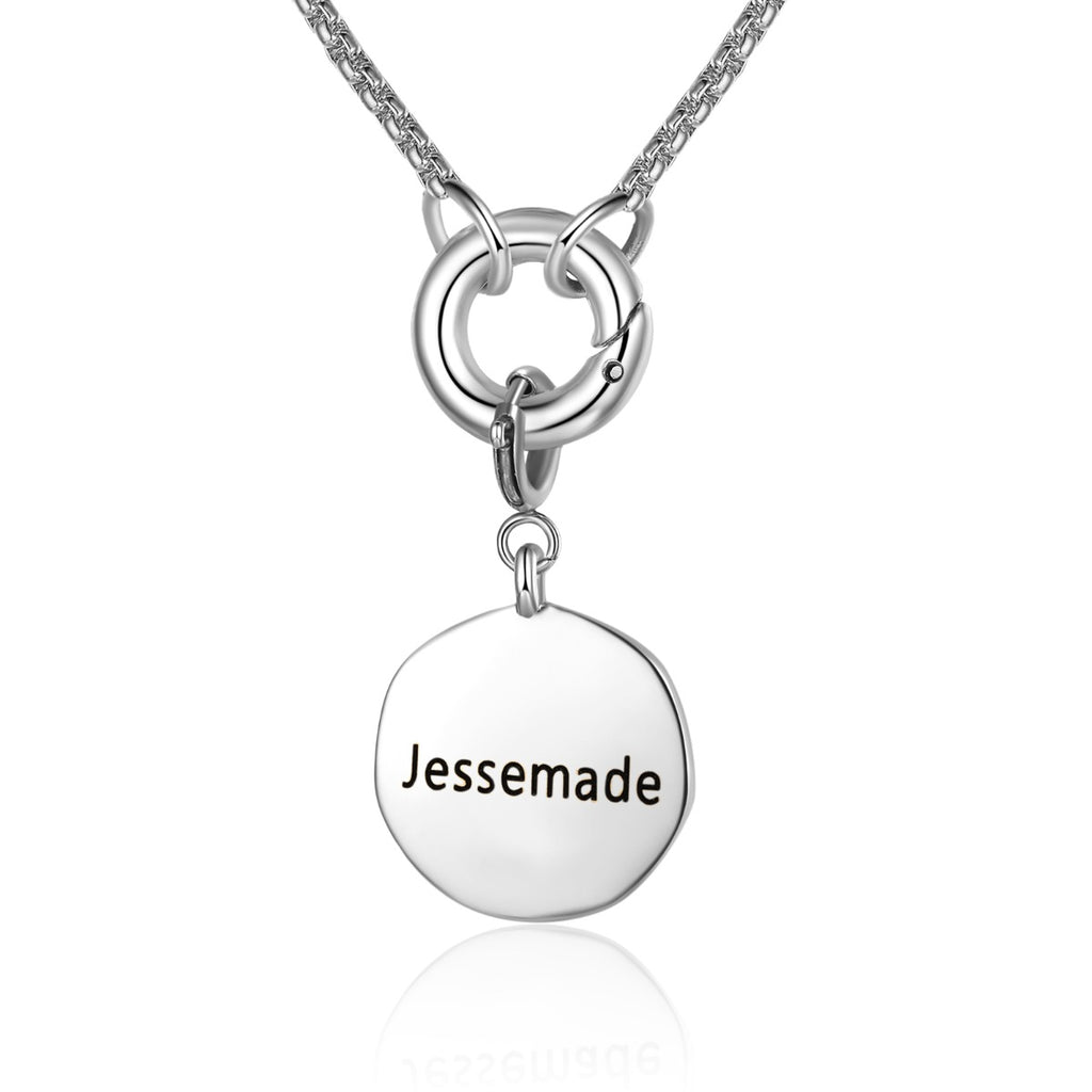 Personalized Alloy Birthstone Animal Cat Pendant Necklace