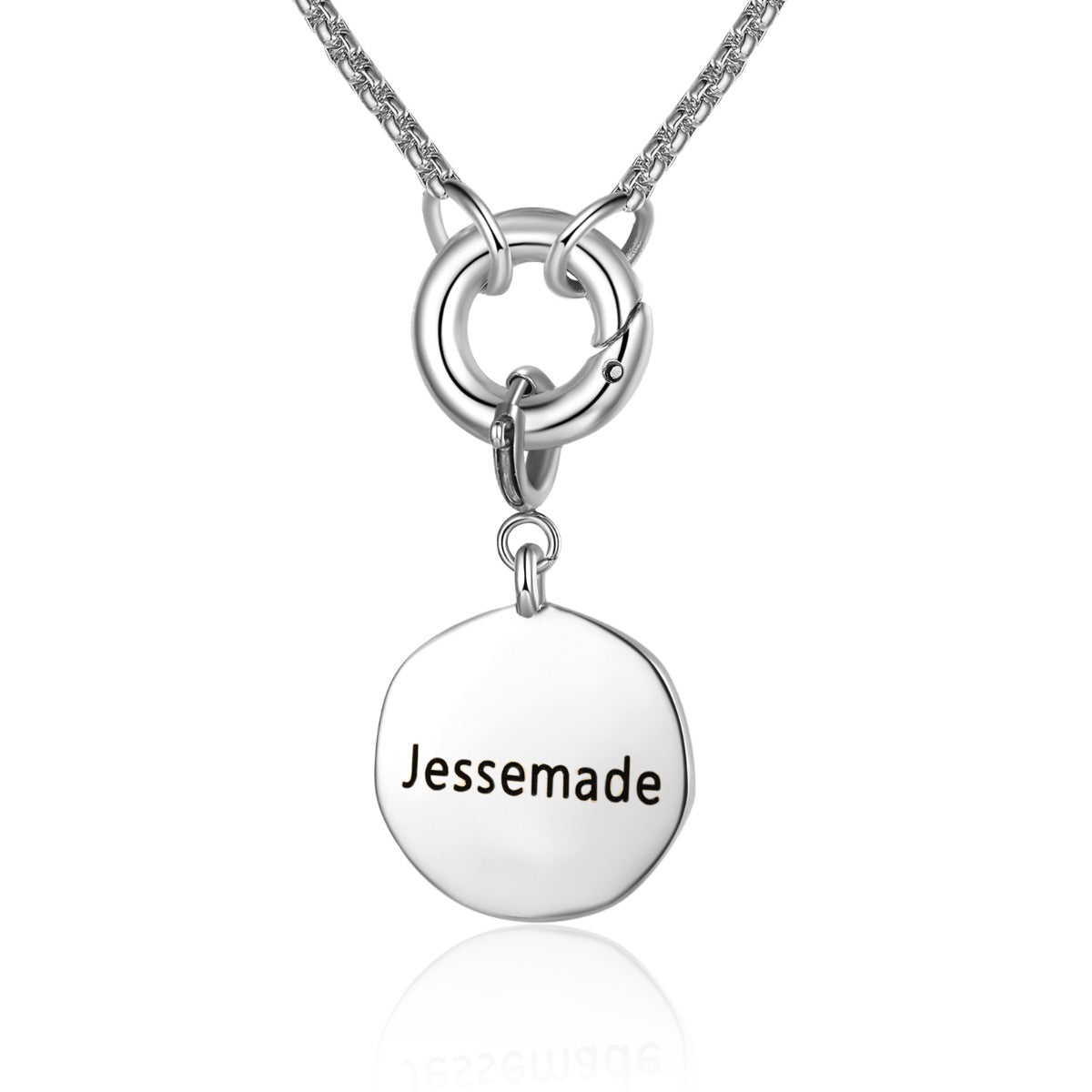 Personalized Alloy Birthstone Animal Cat Pendant Necklace