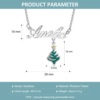 Personalized Name Necklace White Gold Plated Christmas Gift
