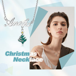 Personalized Name Necklace White Gold Plated Christmas Gift