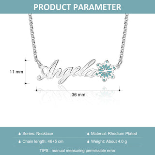 Personalized Name Necklace White Gold Plated Christmas gift