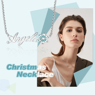 Personalized Name Necklace White Gold Plated Christmas gift