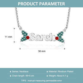 Personalized Name Necklace White Gold Plated Christmas Gift