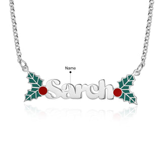 Personalized Name Necklace White Gold Plated Christmas Gift