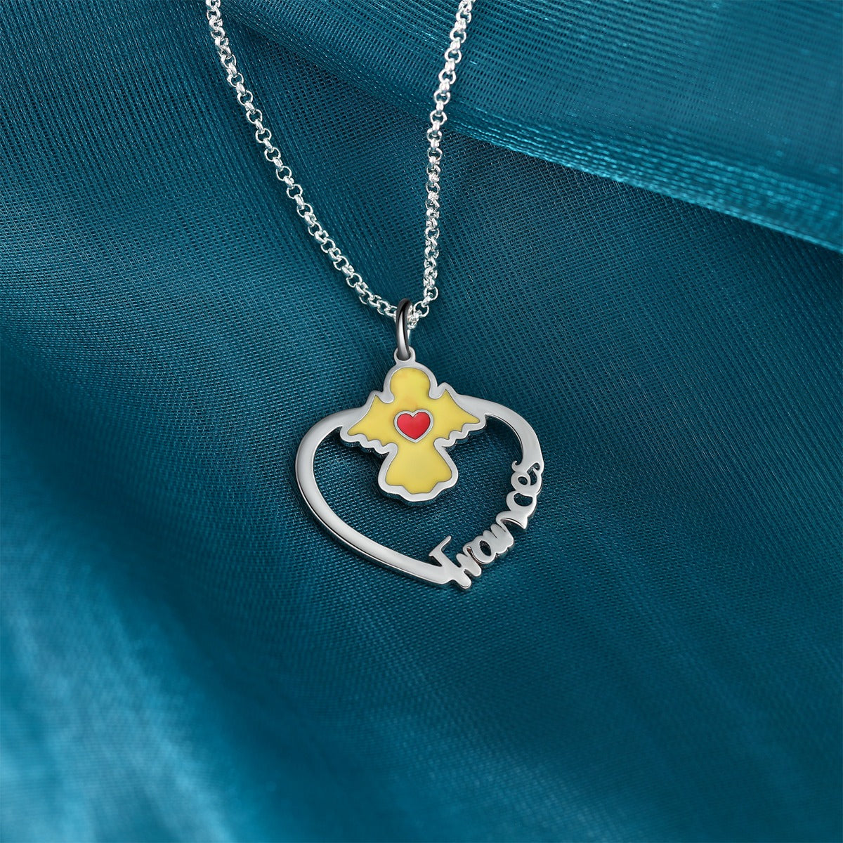 Personalized Name Necklace White Gold Plated Christmas Gift