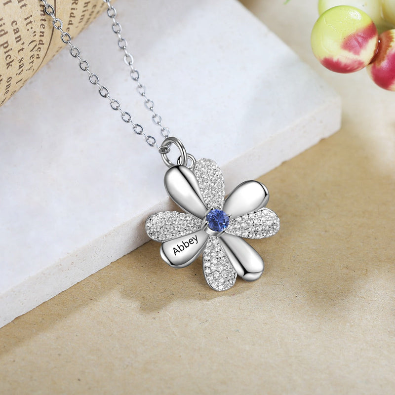 Price Personalized 925 Sterling Silver Clover Necklace