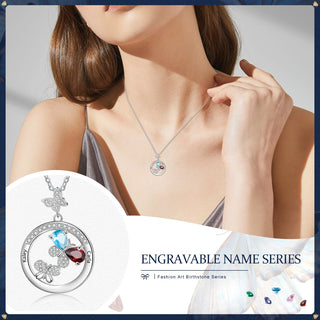 Personalized Rhodium plated Necklace