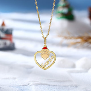 Personalized Christmas Santa Claus Name Necklace