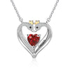 Personalized Birthstone Animal Swan Heart Shape Pendant Necklace