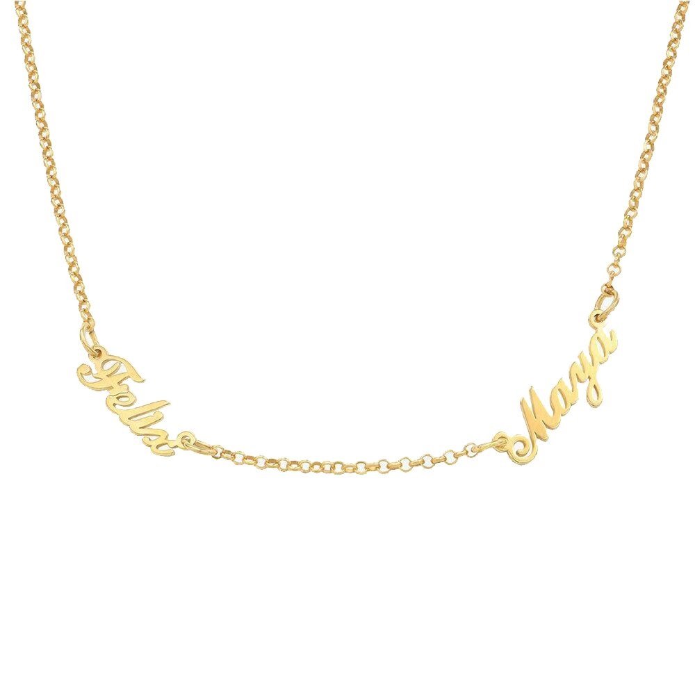 925 Sterling Silver Name Necklaces with two names
