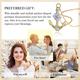 Jewelry Personalized Demon Eye Eight-pointed Star Anchor Necklace