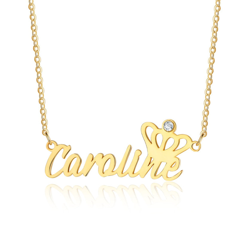 Rhodium Plated Personalized Name Necklace