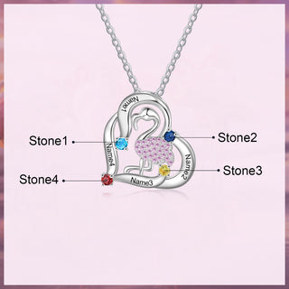 Personalized Animal Swan Pendant Necklace