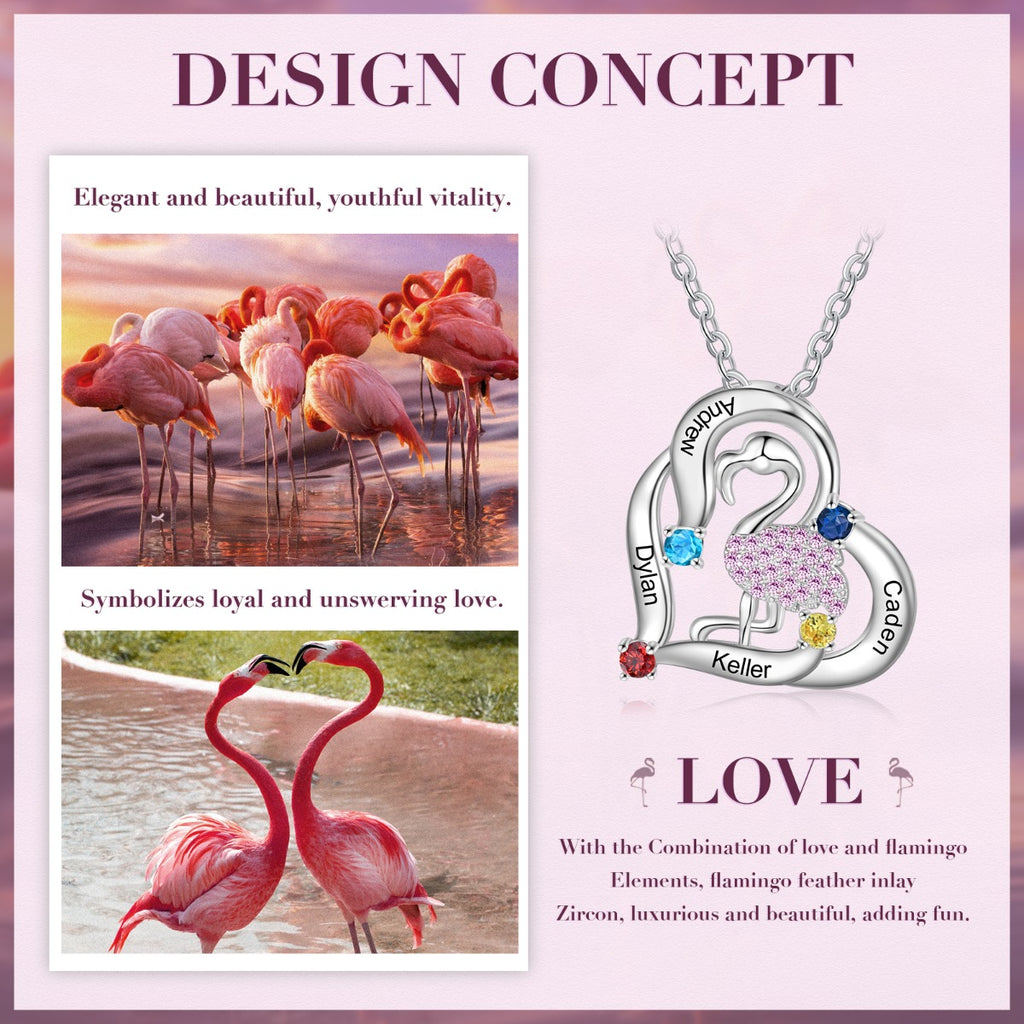 Personalized Animal Swan Pendant Necklace
