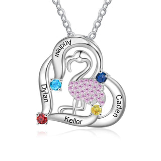 Personalized Animal Swan Pendant Necklace