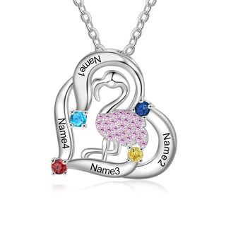 Personalized Animal Swan Pendant Necklace