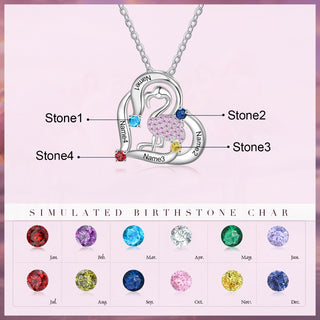 Personalized Animal Swan Pendant Necklace